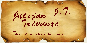 Julijan Trivunac vizit kartica